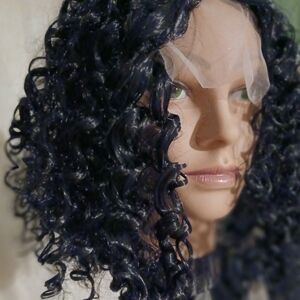 Black Curly Lace Front Wig